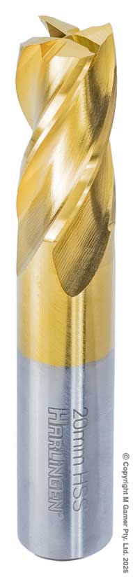 20mm Four Flute End Mill - HSS